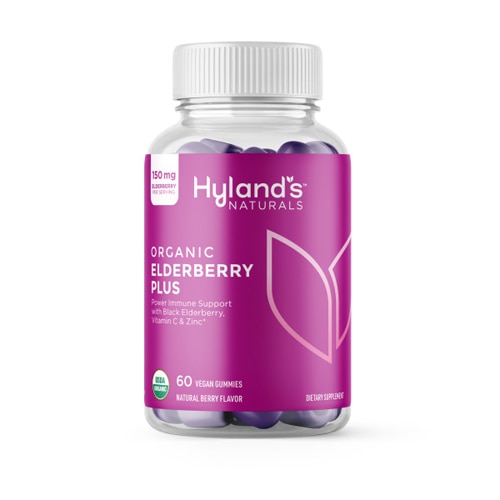 Hyland's Organic Elderberry Plus Gummies Natural Berry