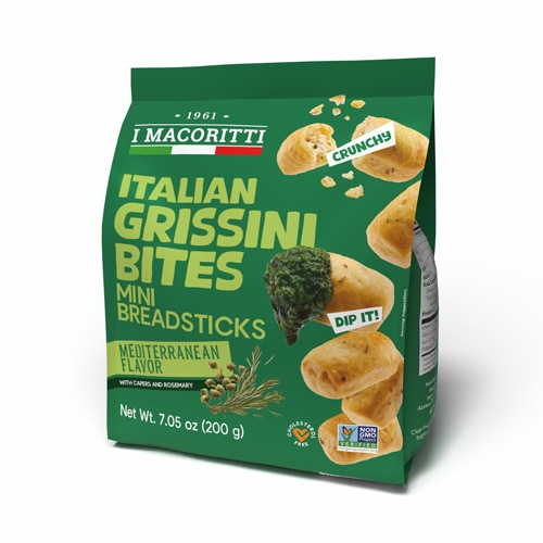 I Macoritti Italian Grissini Bites Mediterranean Flavor with Rosemary and Capers