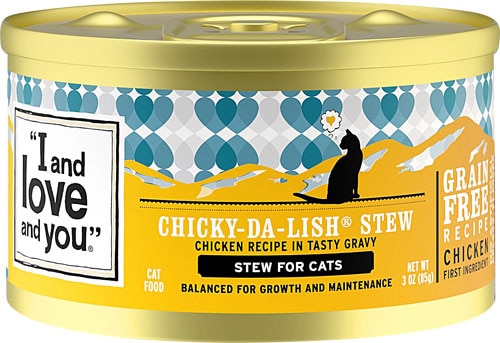 I and Love and You Chicky Da Lish Stew Wet Cat Food Chicken Recipe in Gravy