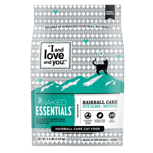 I and Love and You Naked Essentials Dry Cat Food Hairball Care Salmon + Whitefish