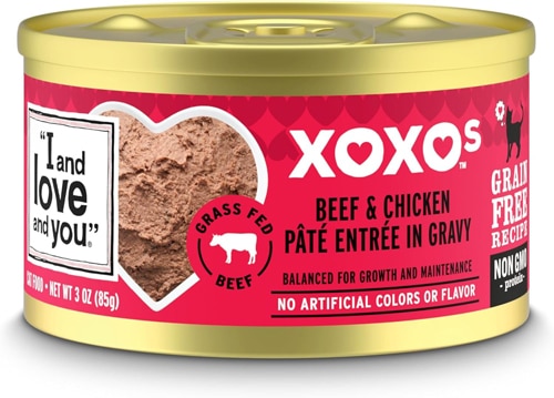 I and Love and You XOXOs Wet Cat Food Beef & Chicken Pate