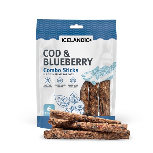 Icelandic+ Dog Treats Combo Sticks Cod & Blueberry