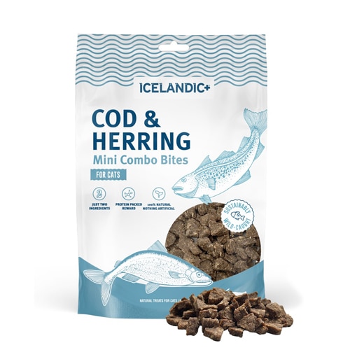 Icelandic+ Mini Combo Bites Crunchy Cat Treats Cod & Salmon