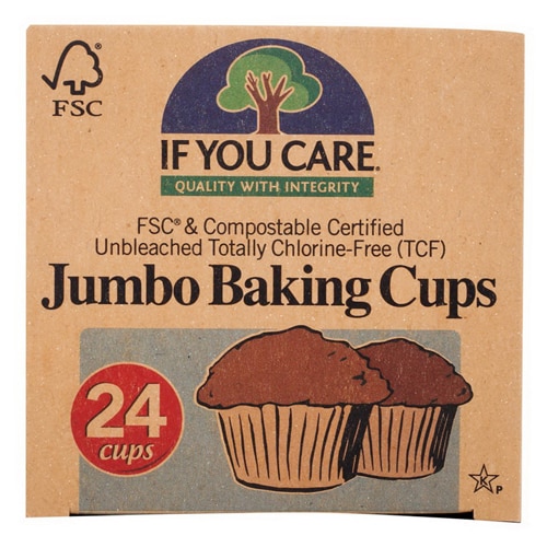 If You Care Baking Cups Unbleached Chlorine-Free - 24 Cups - Jumbo