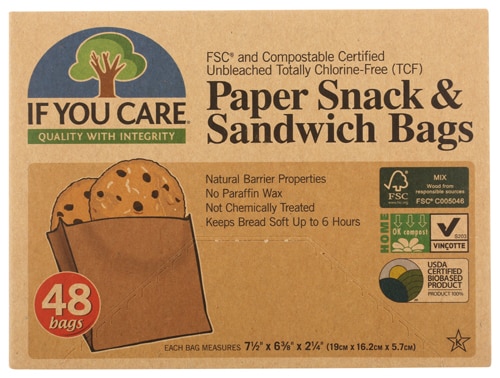 If You Care Paper Sandwich and Snack Bags