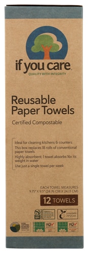 If You Care Paper Towels Reusable Natural Compostable