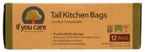 If You Care Tall Kitchen Bags Certified Compostable - 13 Gallon