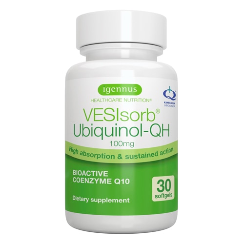 Igennus VESIsorb Ubiquinol-QH - Premium Absorption Activated CoQ10 - Kaneka Ubiquinol