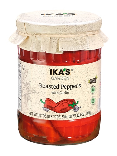 Ika's Garden Gluten Free Non-GMO Roasted Peppers with Garlic