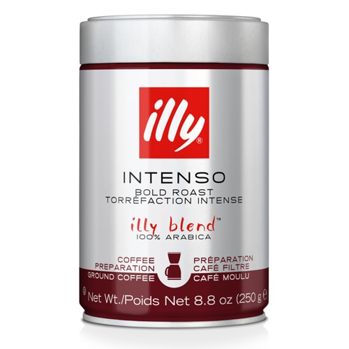 Illy Caffe Intenso Ground Coffee Dark Roast