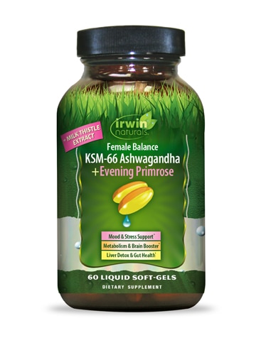 Irwin Naturals Female Balance KSM-66 Ashwagandha +Evening Primrose