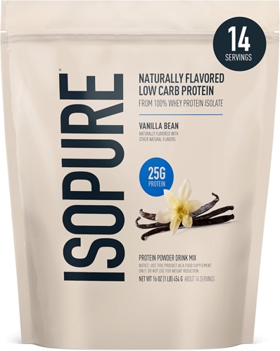 Isopure Low Carb Protein-Naturally Flavored Powder Vanilla Bean