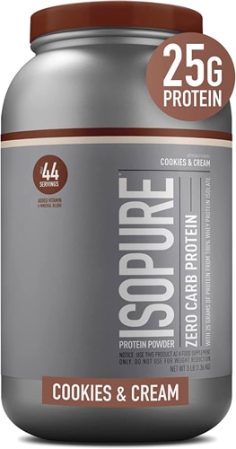 Isopure Low Carb Protein Powder Cookies and Cream