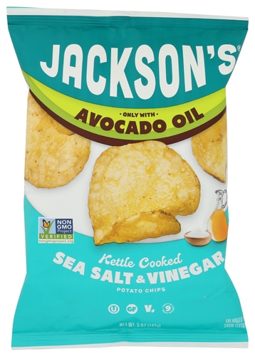 Jackson's Kettle Cooked Potato Chips Only with Avocado Oil Sea Salt & Vinegar