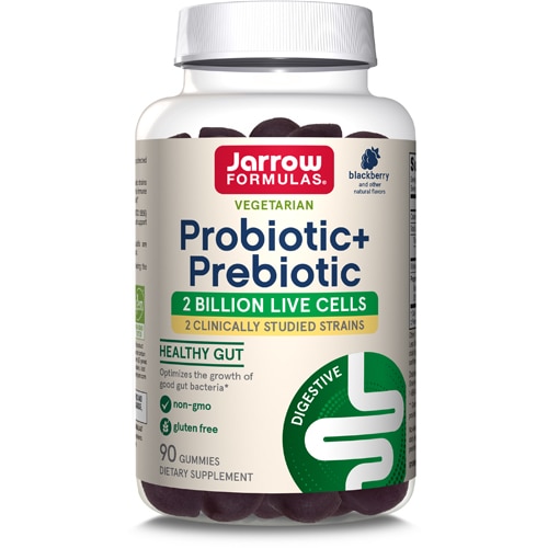 Jarrow Formulas Digestive Probiotic+ Prebiotic Gummies Blackberry