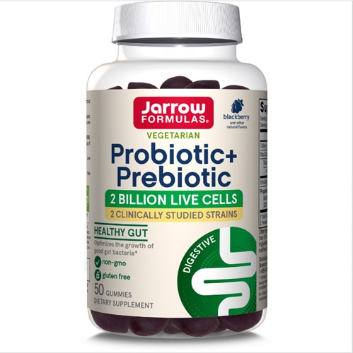 Jarrow Formulas Vegetarian Probiotic+ Prebiotic Blackberry