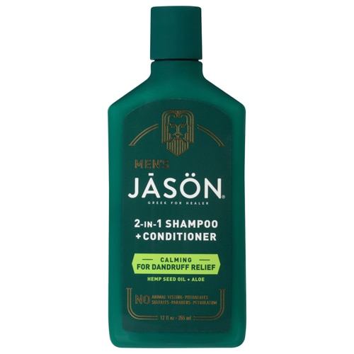 Jason Men's Calming Dandruff Relief 2-In-1 Shampoo & Conditioner Hemp Seed Oil + Aloe