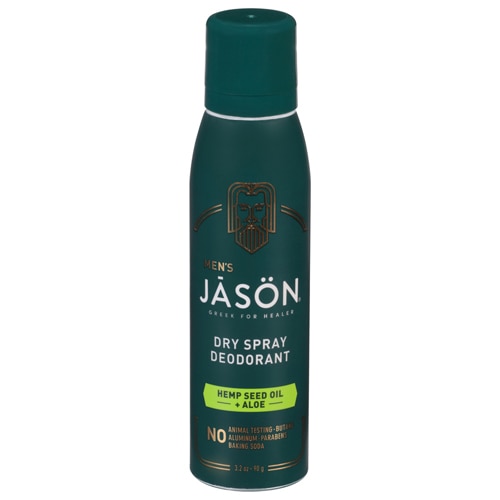 Jason Men's Dry Spray Deodorant Hemp Seed Oil + Aloe