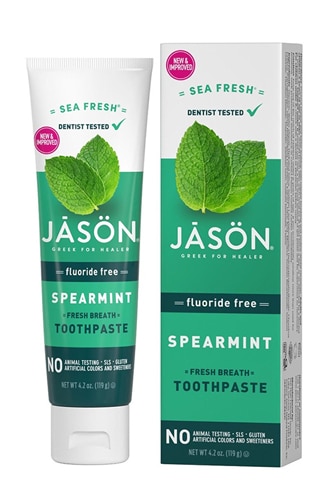 Jason Sea Fresh Fluoride Free Toothpaste Spearmint