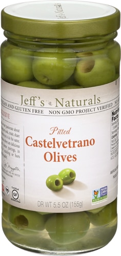 Jeff's Naturals Pitted Castelvetrano Olives