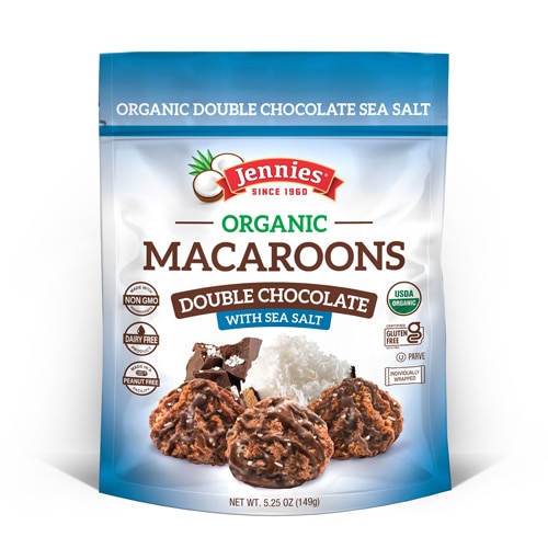 Jennies Organic Macaroons Double Chocolate Sea Salt