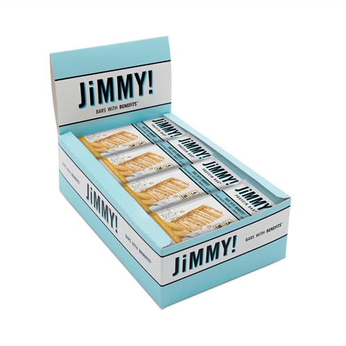 JimmyBar Protein Bar Wake & Focus Golden Vanilla Cookies 'N Cream
