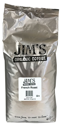 Jim's Organic Coffee Dark Roast Whole Bean French Roast