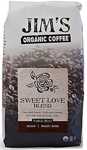 Jim's Organic Coffee Whole Bean Sweet Love Blend