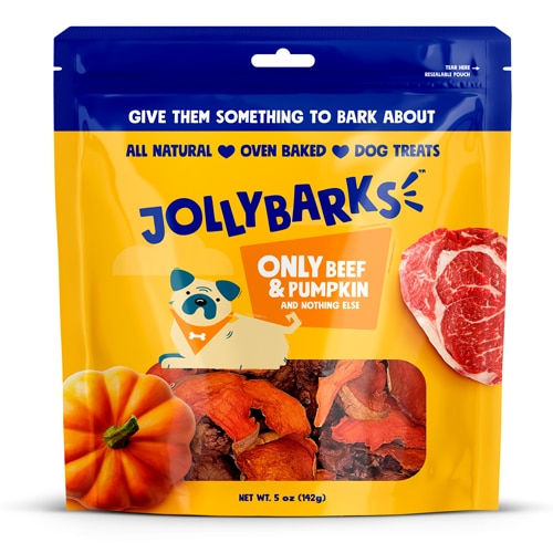 Jolly Barks Dog Treats Baked Only Beef & Pumpkin