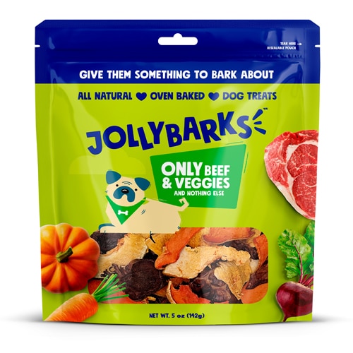 Jolly Barks Dog Treats Baked Only Beef & Veggies