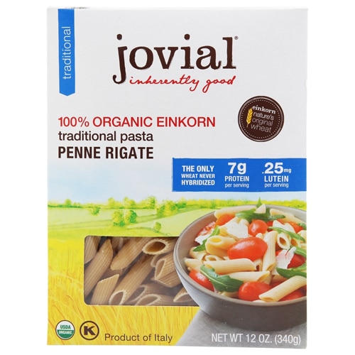 Jovial 100% Organic Einkorn Traditional Pasta Penne Rigate