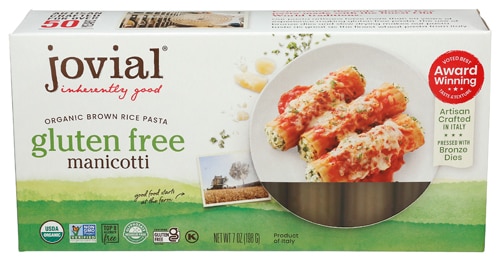 Jovial Organic Brown Rice Pasta Gluten Free Manicotti