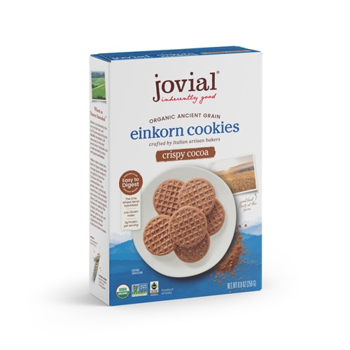 Jovial Organic Einkorn Cookies Crispy Cocoa