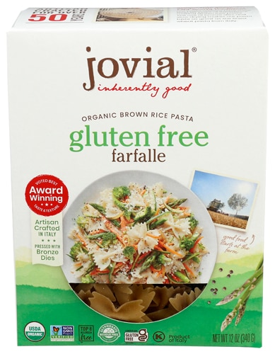 Jovial Organic Gluten Free Brown Rice Pasta Farfalle