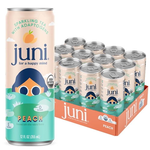 Juni Sparkling Tea Organic with Adaptogens Peach