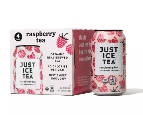 Just Ice Tea Organic Just Sweet Enough Tea Raspberry
