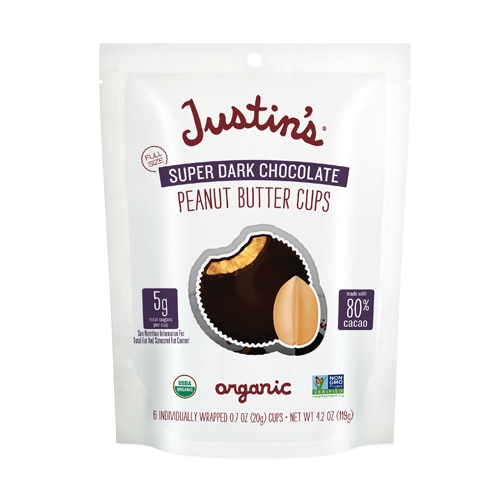 Justin's Peanut Butter Cups Super Dark Chocolate