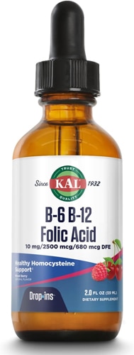 KAL B-6 B-12 Folic Acid Dropins™ Natural Mixed Berry