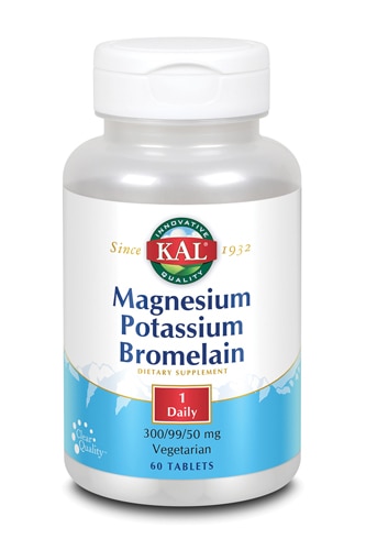 KAL Magnesium Potassium Bromelain Dietary Supplement