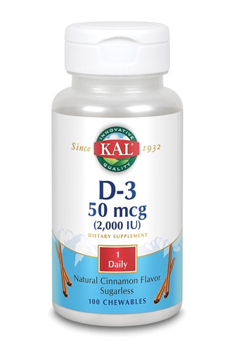 Kal D-3 Sugarless Chewables Cinnamon