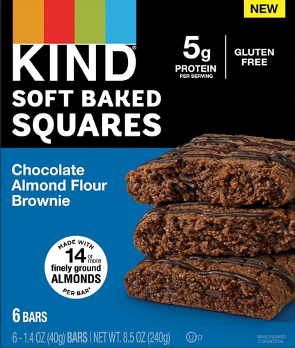 KIND Gluten Free Almond Flour Soft Baked Squares Chocolate Brownie