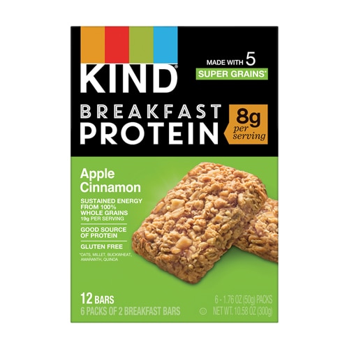 KIND Gluten Free Breakfast Protein Bars Apple Cinnamon