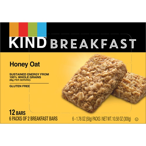 KIND Gluten Free Breakfast Protein Bars Honey Oat