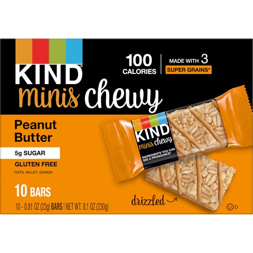 KIND Gluten Free Chewy Minis Oat Bars Peanut Butter