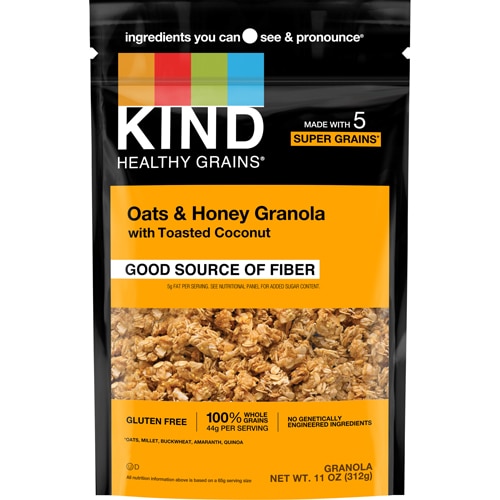 KIND Gluten Free Healthy Grains Granola Clusters Oats & Honey with Toasted Coconut