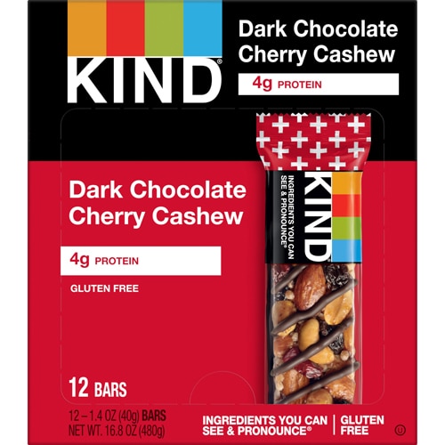 KIND Gluten Free Healthy Snack Bars Dark Chocolate Cherry Cashew