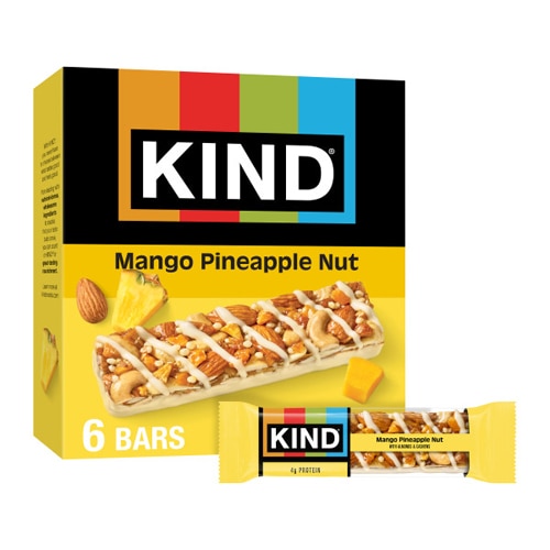 KIND Gluten Free Healthy Snack Bars Mango Pineapple Nut