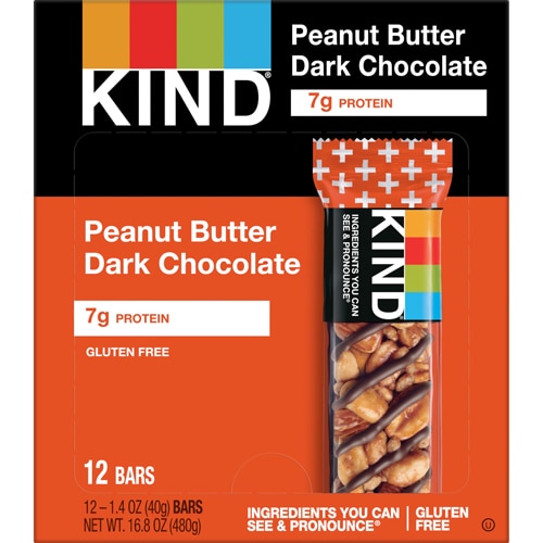 KIND Gluten Free Healthy Snack Bars Peanut Butter Dark Chocolate