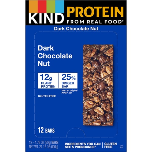 KIND Gluten Free Plant Protein Bars Double Dark Chocolate Nut