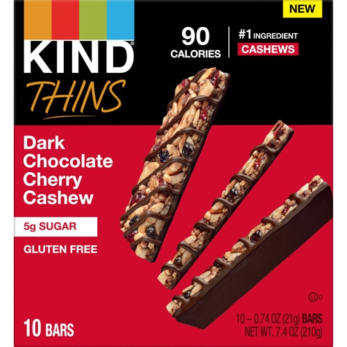 KIND Gluten Free Thin Bars Dark Chocolate Cherry Cashew